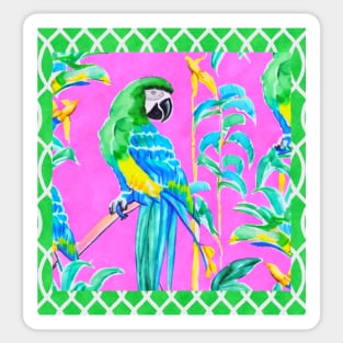 Macaw parrot watercolor Sticker